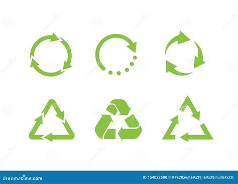 Recycle Icon Vector Recycle Recycling Set Symbol Ecologically Pure