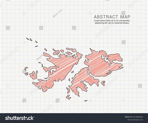 Falkland Islands Map Of Vector Color Silhouette Royalty Free Stock