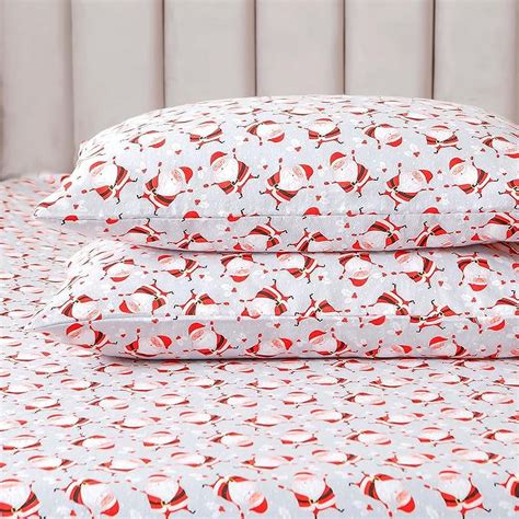 Elegant Comfort 4 Piece Flannel Sheet Set Holiday Christmas Flannel