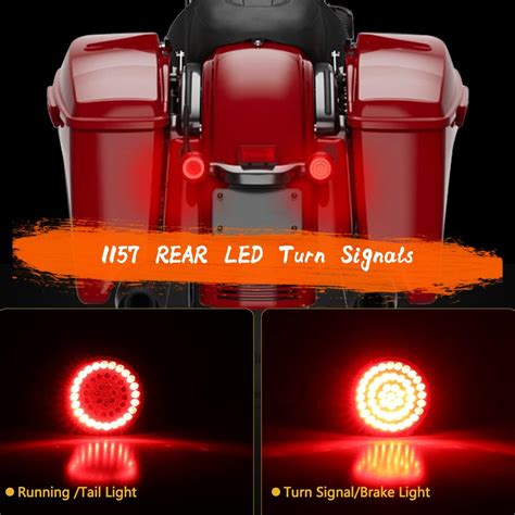 Motoparacc Luces Led Traseras Direccionales Luz Trasera De Freno