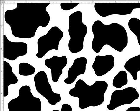 Cow Printed Fabric Black And White Cow Fabric Cattle Print Etsy