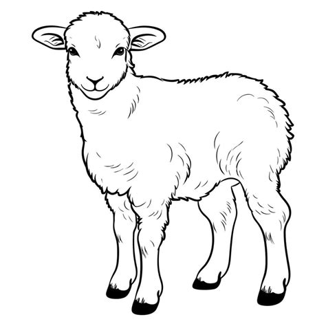 Cute sheep coloring page 29176802 Vector Art at Vecteezy