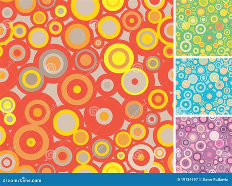 Full Seamless Circle Patterns Stock Vector Illustration Of Geometry