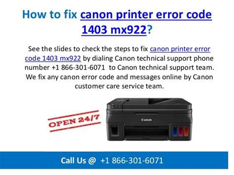 How To Fix Canon Printer Error Code 1403 Mx922 Call Us 1 866 301 6