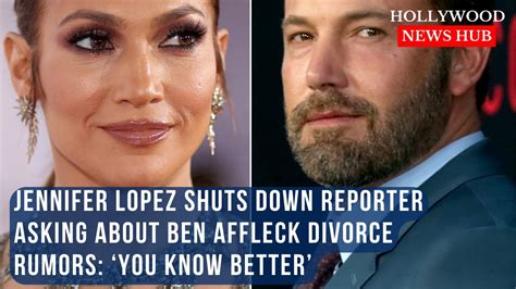 Jennifer Lopez Shuts Down Reporter Asking About Ben Affleck Divorce