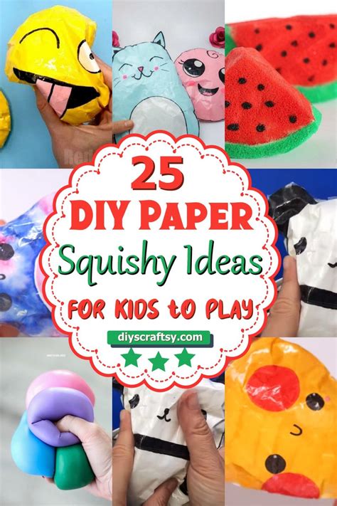 25 DIY Paper Squishy Ideas For Kids To Play | Construction paper crafts ...