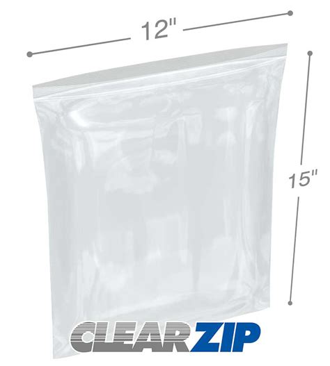 Polypropylene Zipper Bags 12 X 15 2 Mil