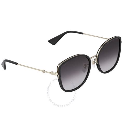 Gucci Open Box Gucci Grey Gradient Cat Eye Ladies Sunglasses Gg0606sk 001 56 Sunglasses