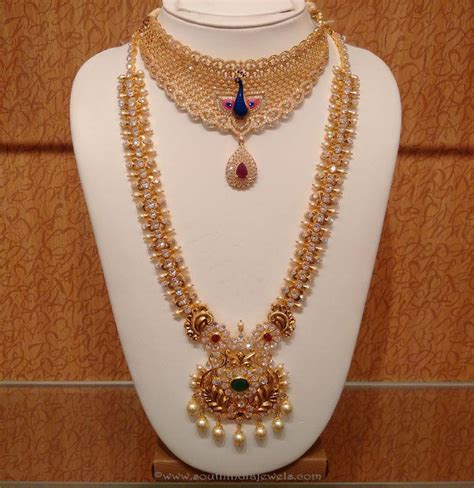 Bridal Stone Necklace Sets From Naj South India Jewels