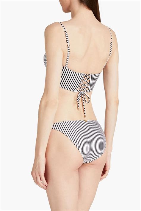 Vix Paula Hermanny Corsage Striped Underwired Bikini Top The Outnet