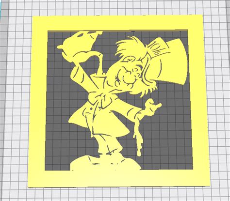 Stl File Madhatter Alice In Wonderland Wall Art 🎨・3d Printing Template