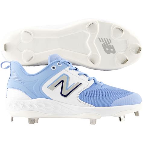 New Balance Men S Fresh Foam X 3000v6 Low Metal Baseball Cleats Light Blue White Medium 12 5