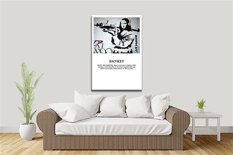 Mona Lisa Bazooka Banksy Composition Canvas Prints Au