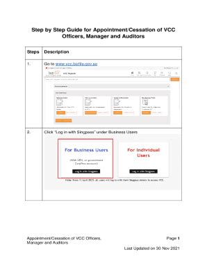 Fillable Online Step By Step Guide For Incorporation Of A New Vcc Fax