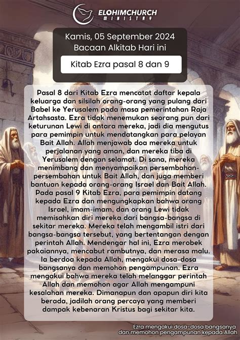 Bacaan Alkitab Kamis September Elohim Ministry