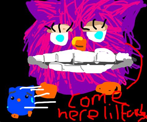 A Furby Is Scared Of A Skinless Furby Drawception