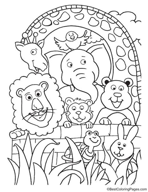 Ideal Zoo Animals Colouring Pages Apple Science Worksheet