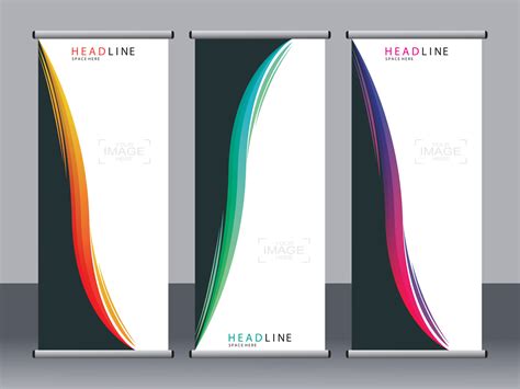 Zakelijke Banner Roll Up Set Staande Sjabloon Voor Spandoek 9008311