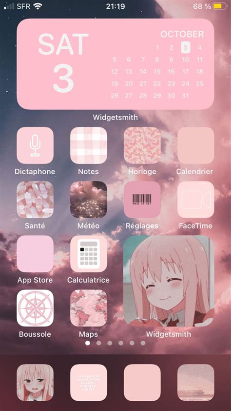 Pink Aesthetic IOS 14 Home Screen Inspo Homescreen Iphone Iphone