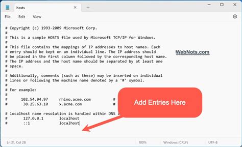 How To Edit Hosts File In Windows Pc Webnots