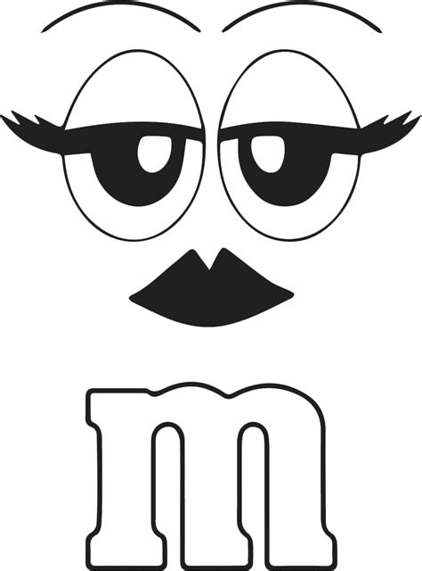 M and M's M&M Faces SVG and JPG Cutting Files for the | Etsy