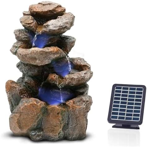 Bloomida Solarbrunnen F R Draussen Springbrunnen Mit Led I Balkon