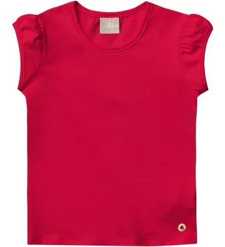 Blusa Infantil Feminina Vermelha Cotton Milon 8148 Parcelamento Sem Juros