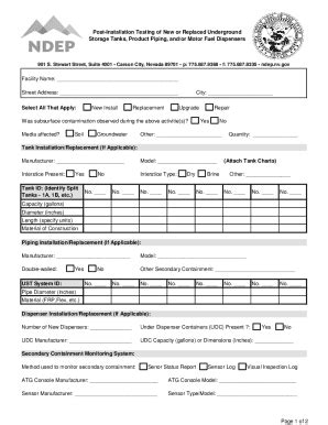 Fillable Online Ndep Nv Nevada Division Of Water Resources S