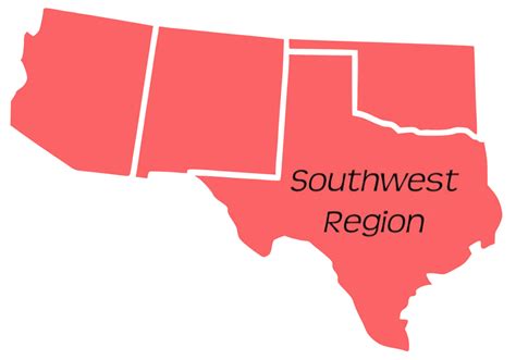 States And Capitals Southwest Region Diagram Quizlet