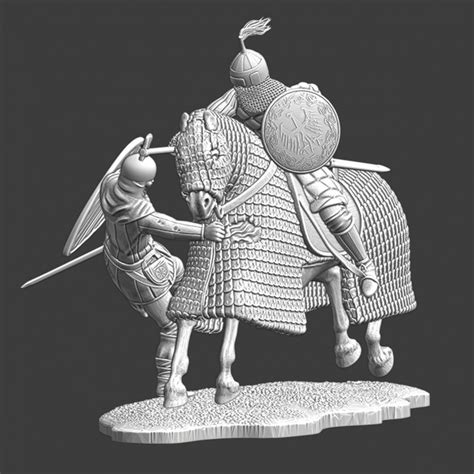 3d Printable Medieval Byzantine Heavy Cavalry Killing Crusader By