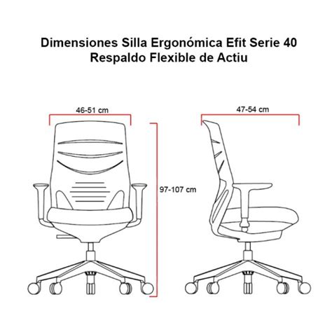 Silla Ergonómica Efit 40 Respaldo Medio De Actiu Muebles Montiel