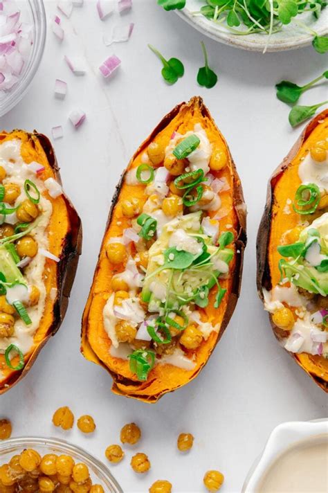 Easy Vegan Stuffed Sweet Potatoes Eating By Elaine