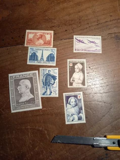 LOT DE 7 timbres France Neufs Années 30 40 EUR 3 00 PicClick FR