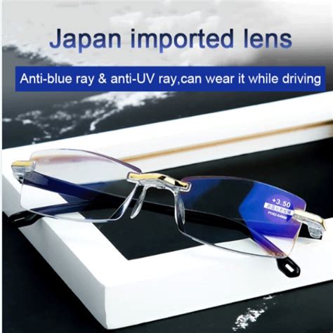 New Anti Blu Ray Presbyopic Glasses Frameless Integrated Diamond