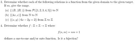 Solved Determine Whether Each Of The Following Relations Is Chegg