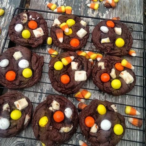 Candy Corn Double Chocolate Cookies Recipe Chocolate Cookies Soft