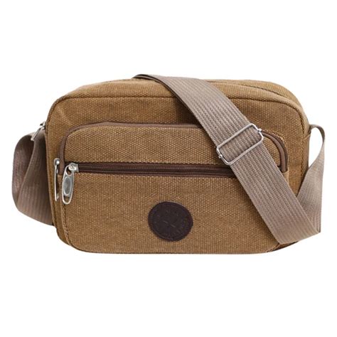 Casual Men Canvas Satchel Belt Shoulder Bag Male Sling Crossbody Bag