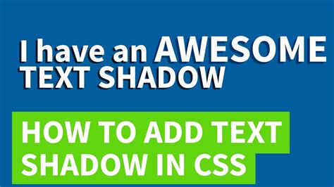 How To Add Text Shadow With Css Quick Tutorial Youtube