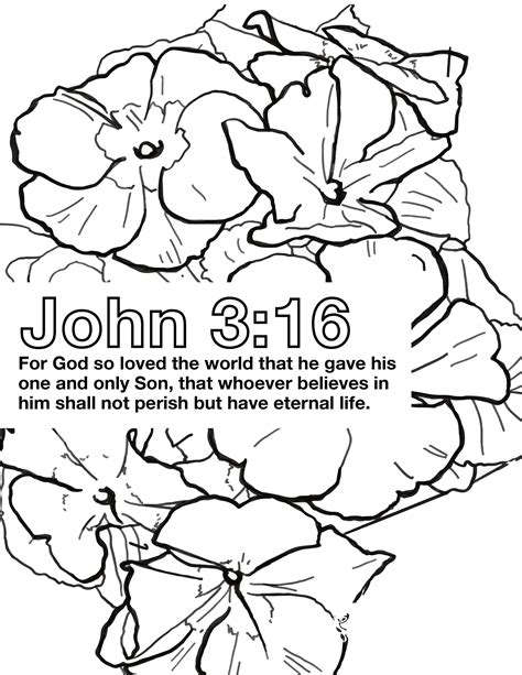 John 3 16 Coloring Page Printable