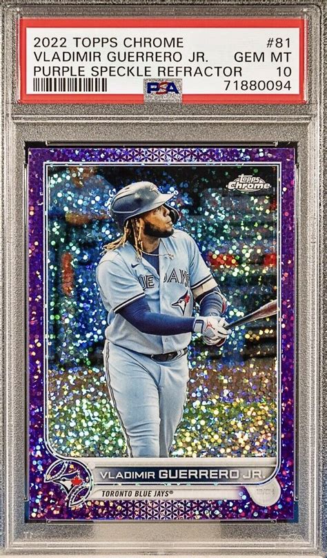 2022 Topps Chrome Purple Speckle Refractor 81 Vladimir Guerrero Jr