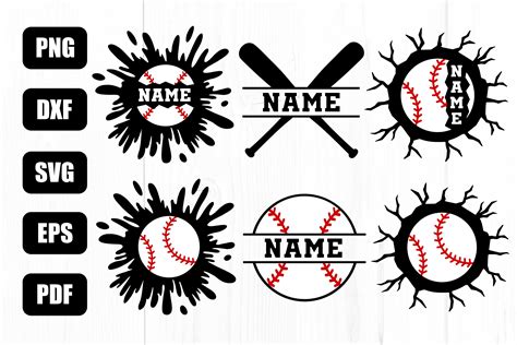 Baseball Svg Bundle, Baseball Monogram Svg, Baseball Mom Svg By litkedesigns | TheHungryJPEG