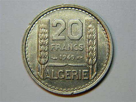 20 Francs ALGERIE 1949 FDC EB90415 NumiSup72 Monnaies