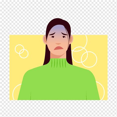 Sad Female Illustration Png PNGWing