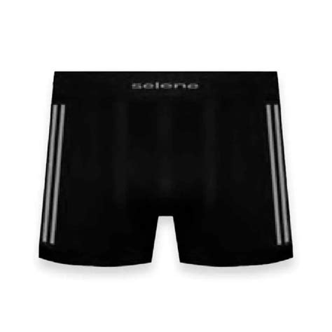 Cueca Boxer Selene Linie II Poliamida Sem Costura Preta Cueca