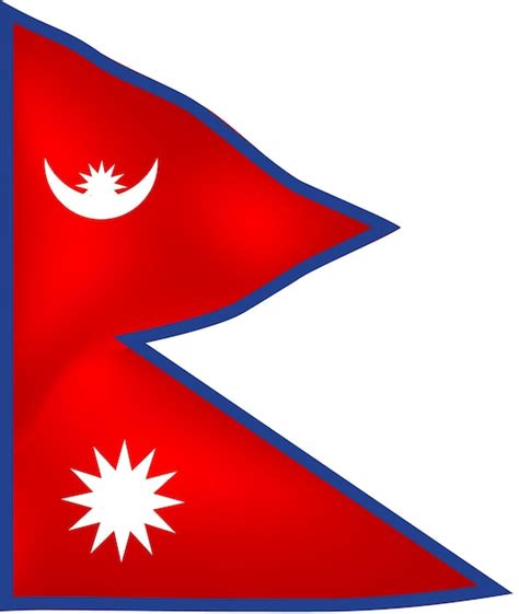 Desenho Da Bandeira Do Nepal Vetor Premium