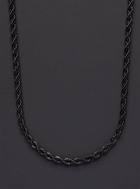 Stainless Steel Black Rope Chain Necklace For Men — We Are All Smith