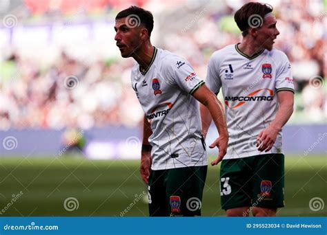 A League Melbourne Victory V Newcastle Jets Editorial Stock Image