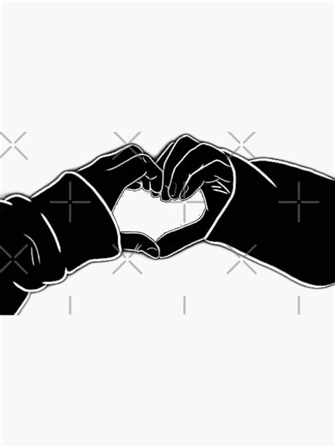 Hand Heart Sticker For Sale By Denzel002 Redbubble