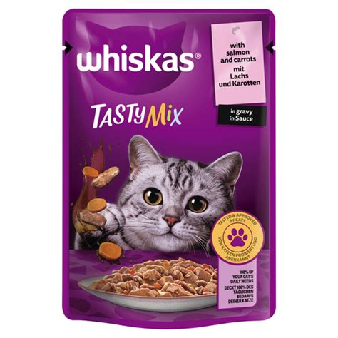 Whiskas Lachs Karotte 28x85g Nassfutter für adulte Katzen