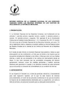 INFORME ESPECIAL DE LA COMISIÓN NACIONAL informe especial de la